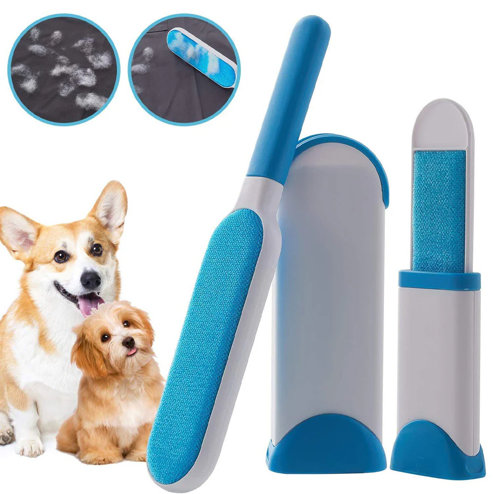 Pet Hair Remover Brush for Dogs and Cats with Efficient Double-Sided Self Cleaning Base, Animal Hair Removal Tool - Medaid International
