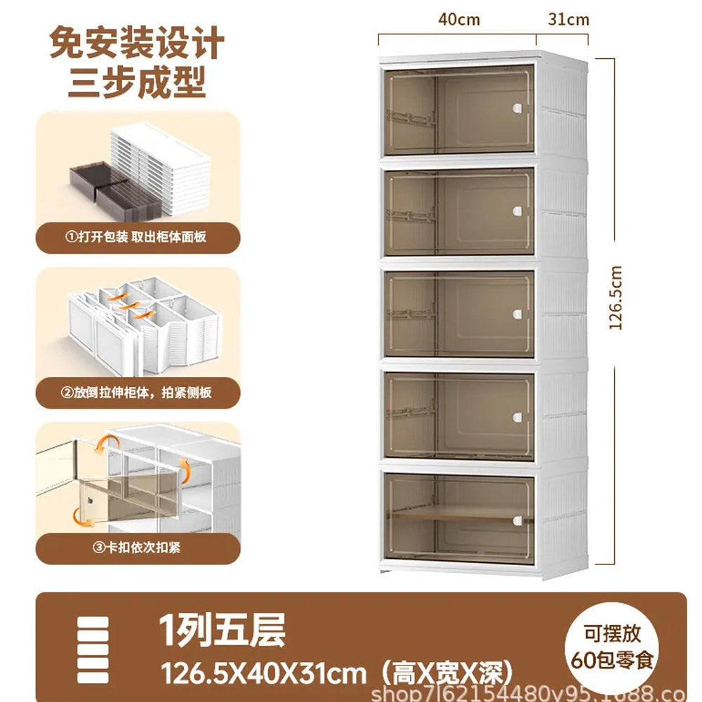 6 Layers Modern Simplicity Transparent Shoe Box Drawer - Medaid International