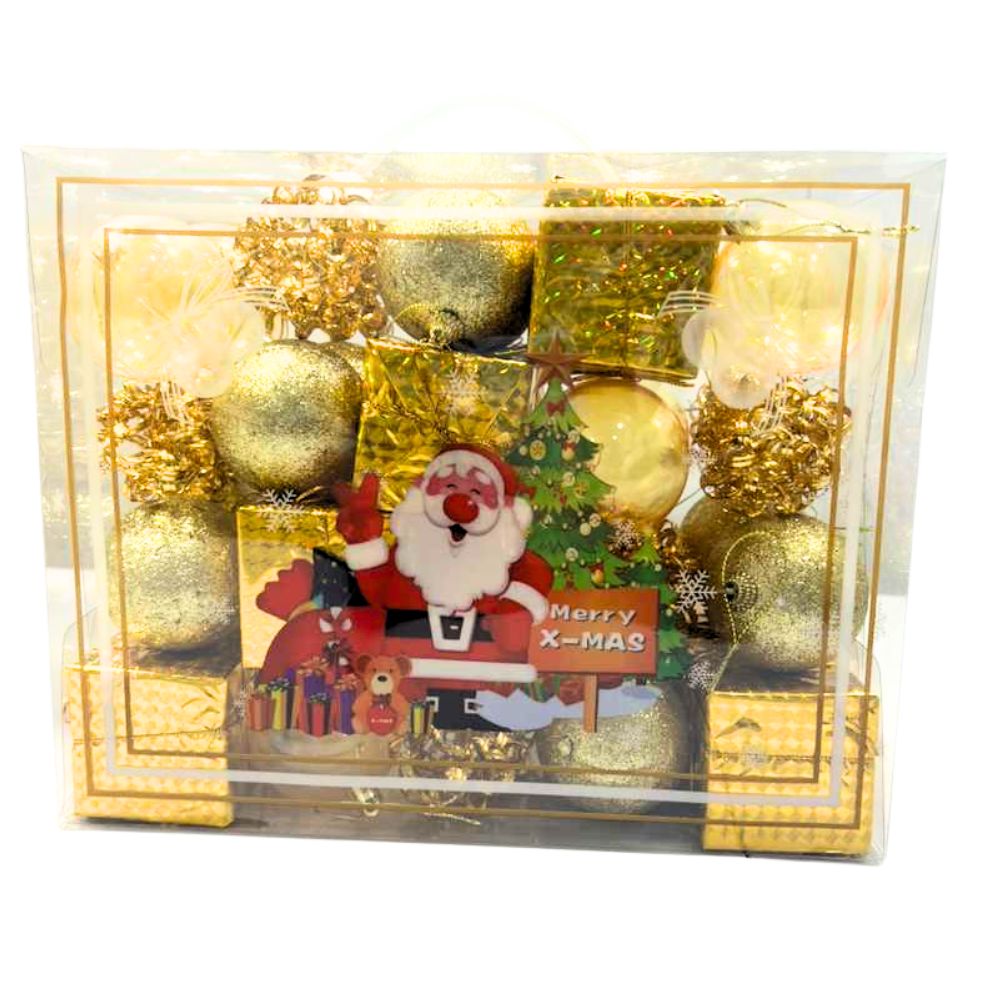 (Net) Golden Box of Christmas Balls and Decorations Lebanon