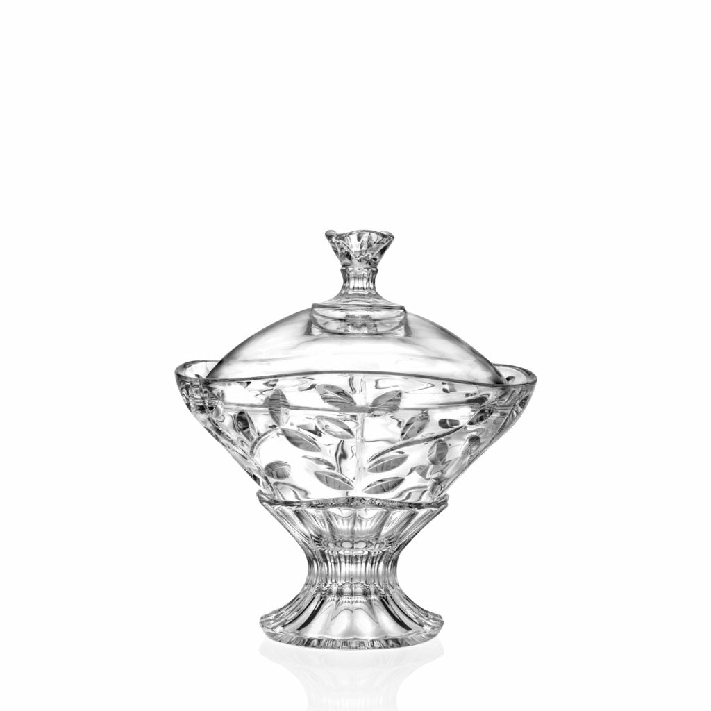 RCR laurus footed candy box (Ø:18cm)
