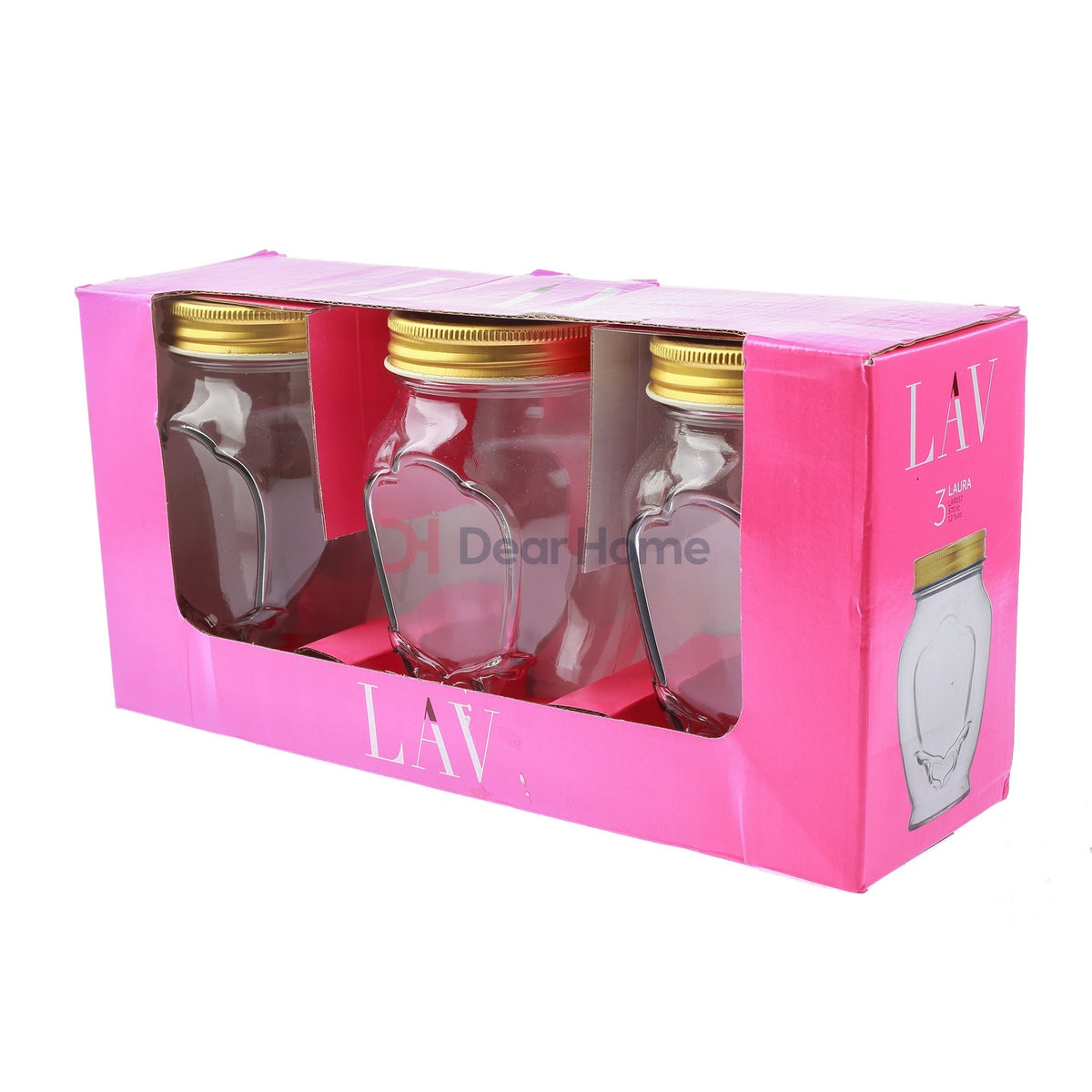 Lav Laura 3Pcs Glass Jar