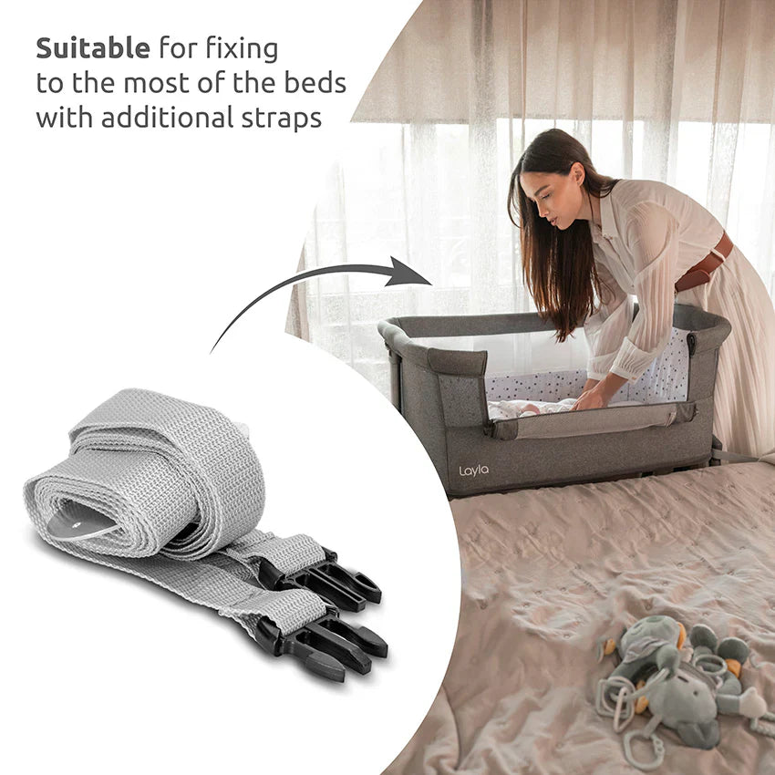 Lorelli - Layla Crib 2in1 - With Foldable - Gray