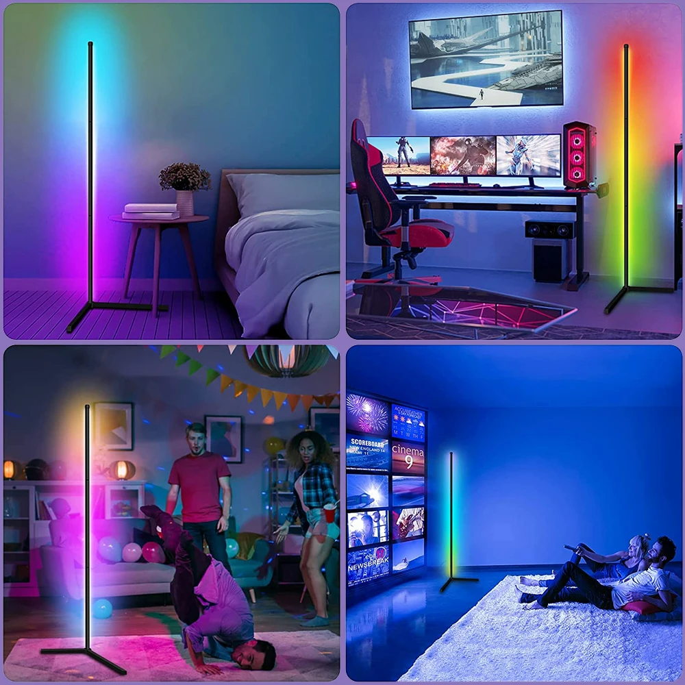 Smart RGB LED Corner Lamp Remote & Phone App Control - Medaid International