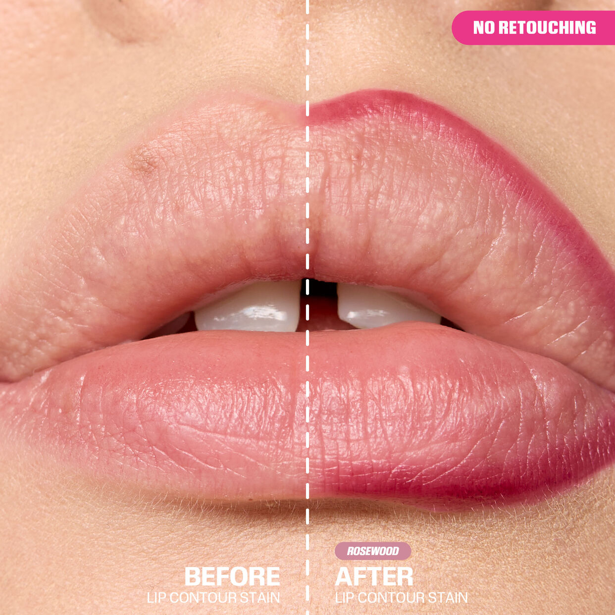 Lip Contour HUDABEAUTY Lip Stain For 12-Hour Wear Rosewood