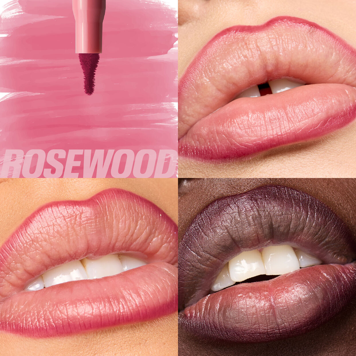 Lip Contour HUDABEAUTY Lip Stain For 12-Hour Wear Rosewood