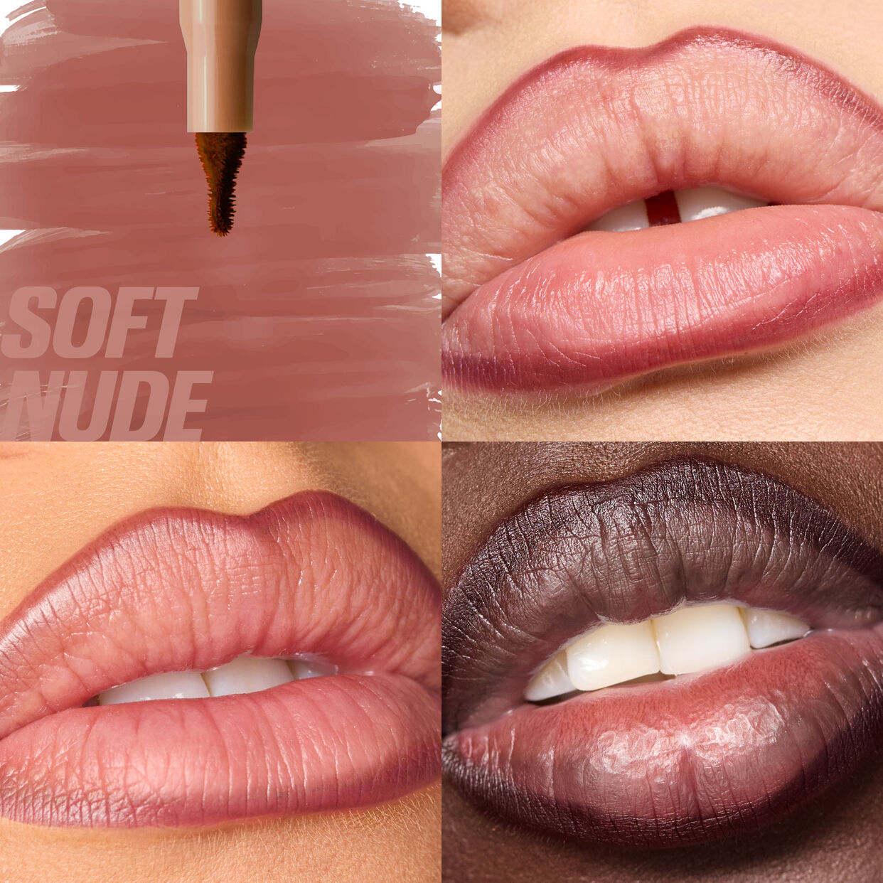 Lip Contour HUDABEAUTY Lip Stain For 12-Hour Wear Soft Nude