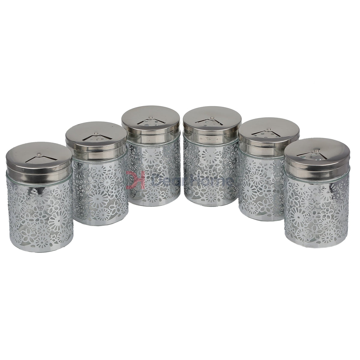 Stainless Flower Large Spice Shaker 6 PCS