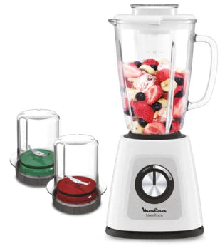Moulinex Blendforce Glass Blender with Grinder & Chopper - 1.75 Liters, 700W