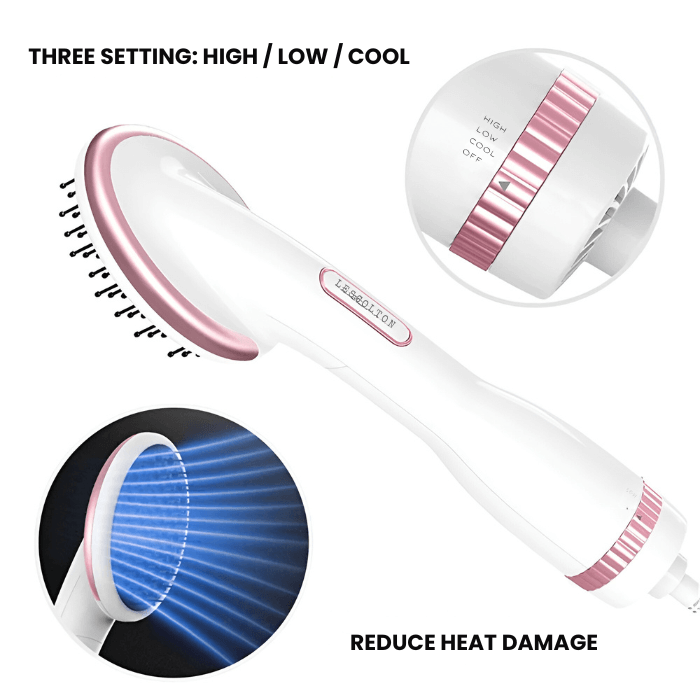 Lescolton® Brush Hair Straightener | Low Heat - Medaid International