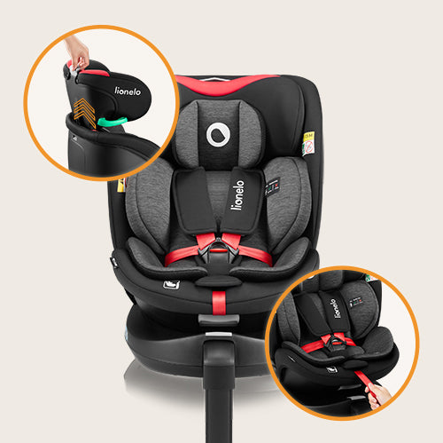 Lionelo - Navy I-Size - Black Red
