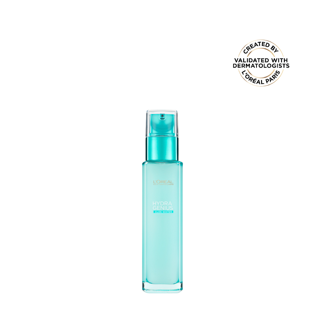 L'Oréal Paris, Hydra Genius, Water-Based Gel Facial Moisturiser, with Aloe Vera, for Dry and Sensitive Skin, 70ml