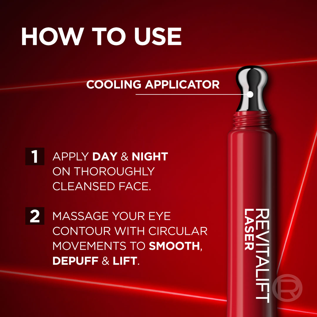 L'Oréal Paris, Revitalift Laser, Triple Action Anti-Aging Eye Cream, for Eye Contour Renewal, Eye Bags Depuffing, and Wrinkles Reduction, with Pro-Retinol 15ml