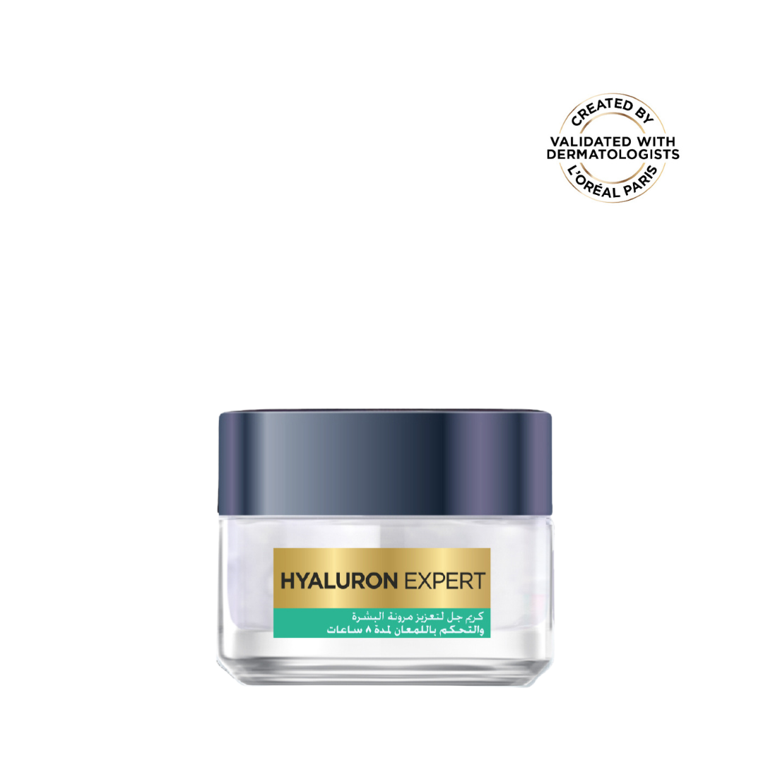 L’Oréal Paris, Hyaluron Expert Oil and Shine Control Replumping Gel Cream, for Combination to Oily Skin, with Hyaluronic Acid and Salicylic Acid, 50ml
