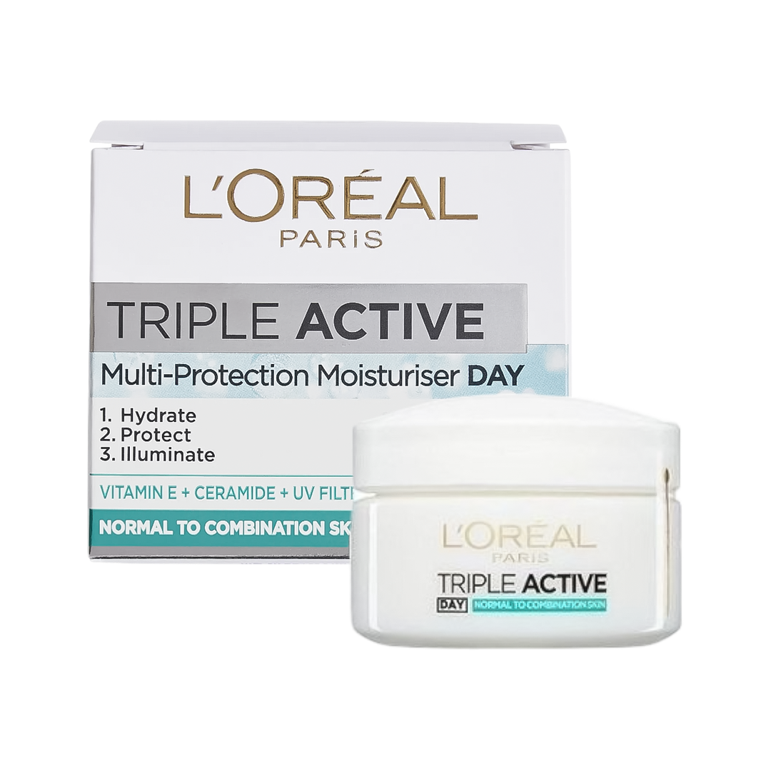 L'oreal Triple Active 24Hr Hydrating Moisturiser Day Cream - 50ml - Medaid International