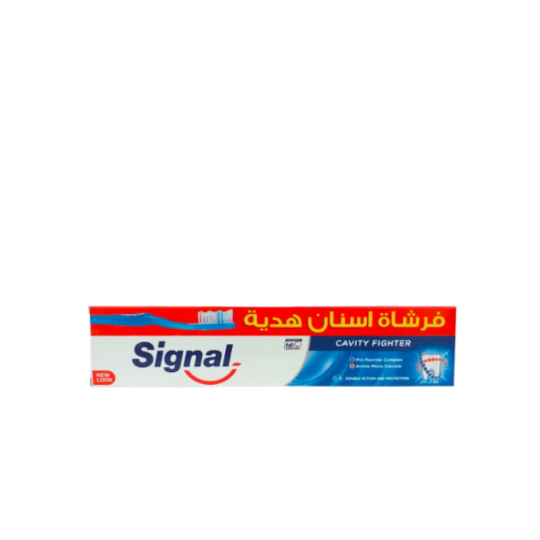 Signal Toothpaste Cavity Fighter 120ml + Toothbrush Gift - Medaid International