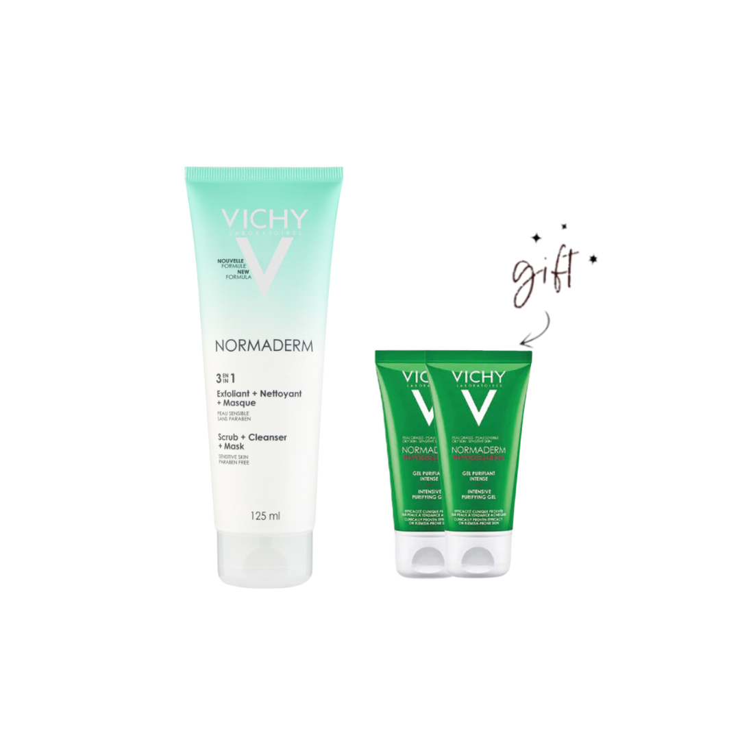 Vichy Normaderm 3 in 1 Bundle + Mini Gifts - Medaid International
