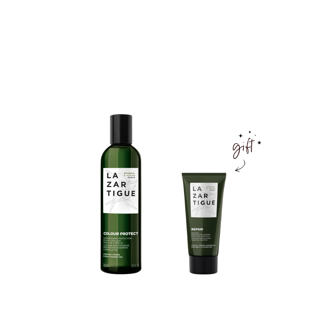 Lazartigue Shampoo Colour Protect Colour + Free Repair Mask Bundle