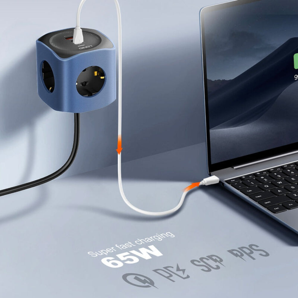 Ldnio 2500W Wall Socket 65W USB Charing Port