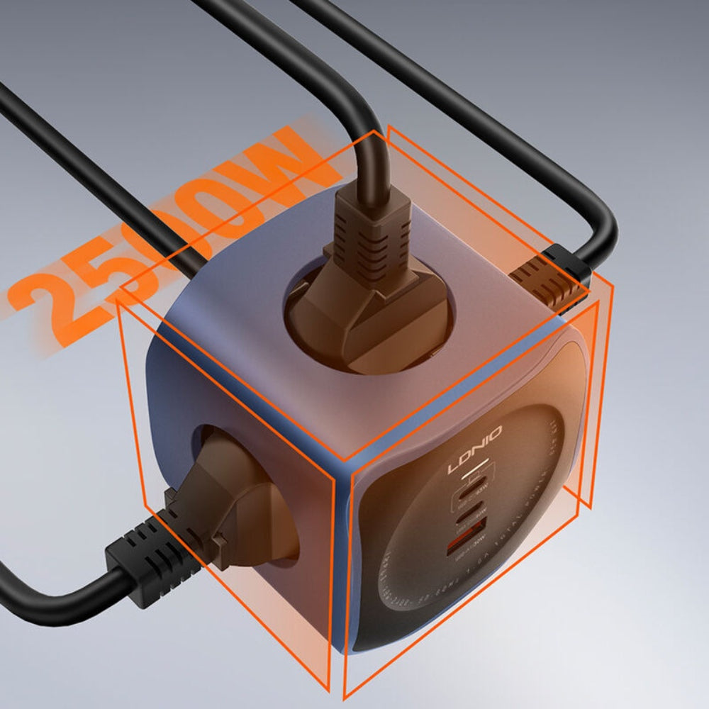 Ldnio 2500W Wall Socket 65W USB Charing Port