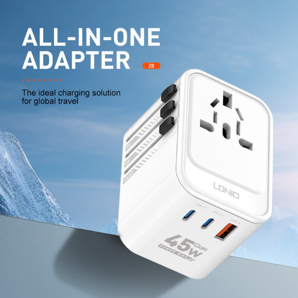 LDNIO Z8 45W GaN Travel Adapter