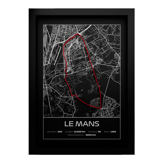 Le Mans Frame WIth 3D-printed track