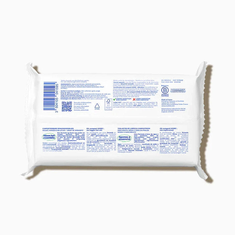 Mustela Cleansing Water Wipes Perfume Free x60 