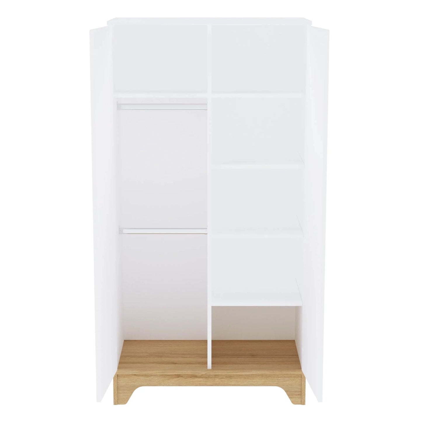 Faktum - Lumina Compartment Wardrobe - Modern Push - Open Doors - White