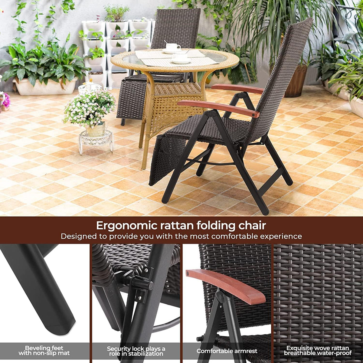 Rattan Folding Chair