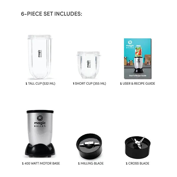 Nutribullet THE ORIGINAL MAGIC BULLET BLENDER – 400W 6PCS