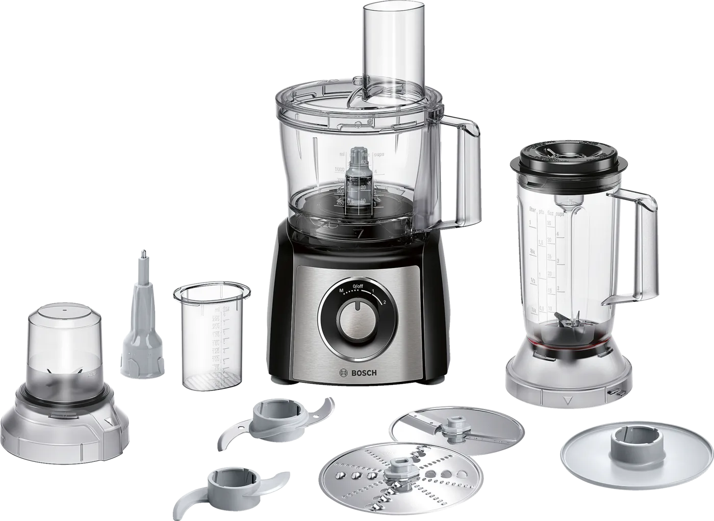 Bosch, Food Processor Multitalent 3 800W Black, Brushed Stainless Steel, MCM3501MGB