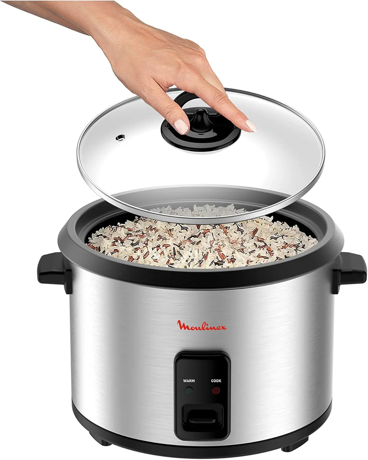 Moulinex Easy Cook Rice Cooker with Steam Basket - 1.8 Liters, 700W