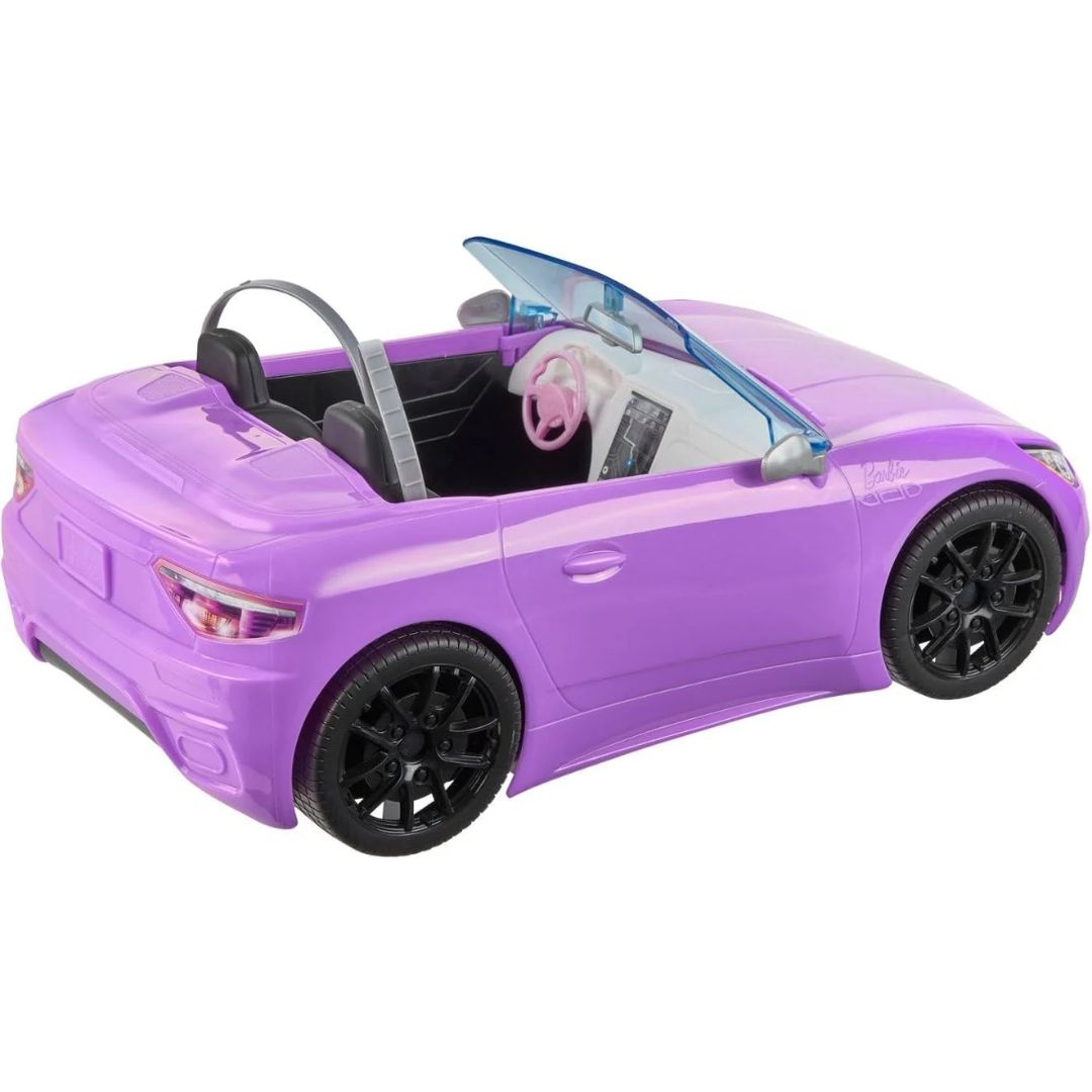 Barbie Doll And Purple Convertible Vehicle