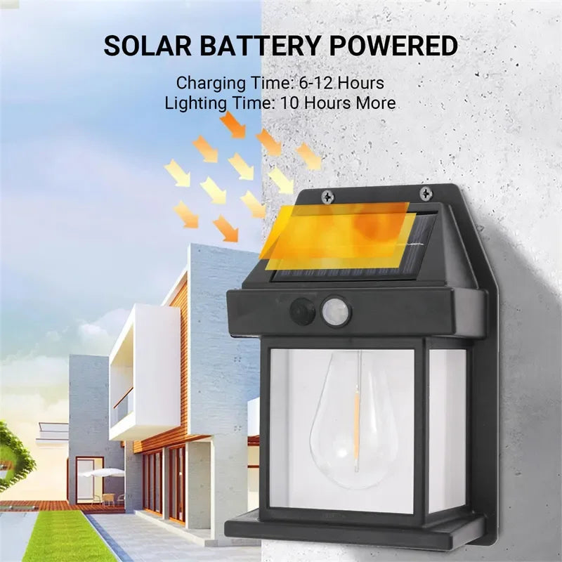 LED Solar Wall Light – Outdoor Tungsten Style Lamp