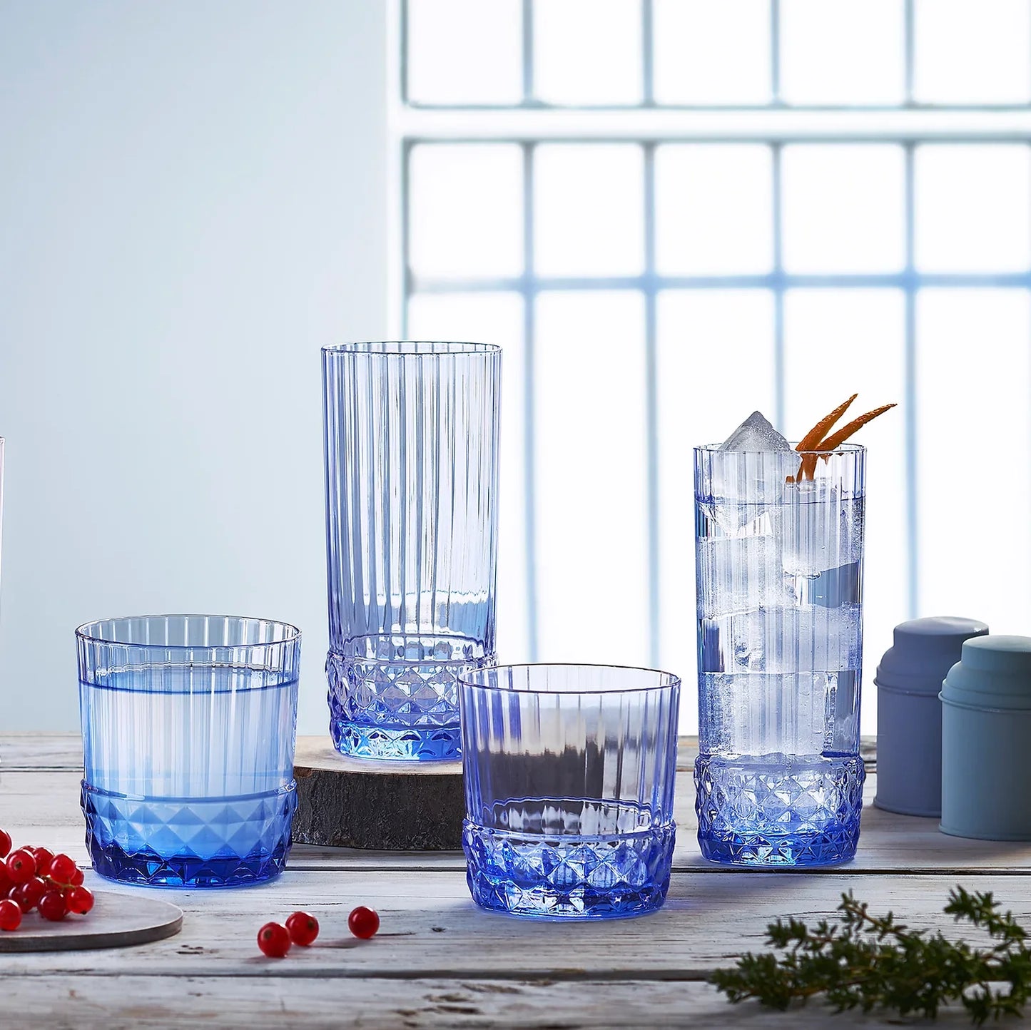 Bormioli Rocco America '20s 30cl DOF Drinking Glasses, Sapphire Blue (Set of 6)
