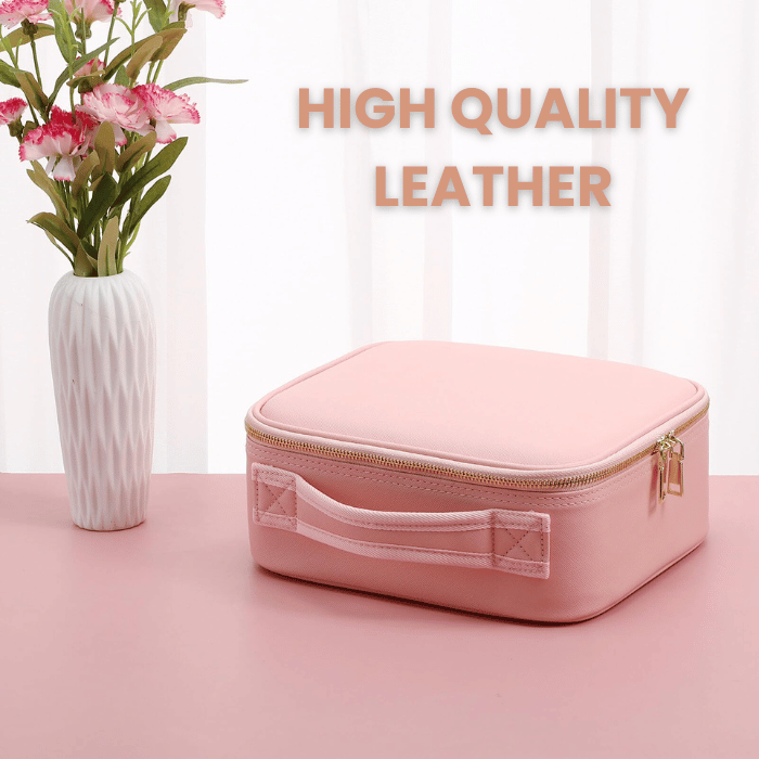 Make Up Bag Organizer | Portable with LED Mirror - Medaid International