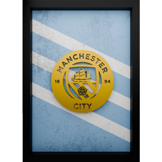 Man City Frame WIth 3D-printed Logo