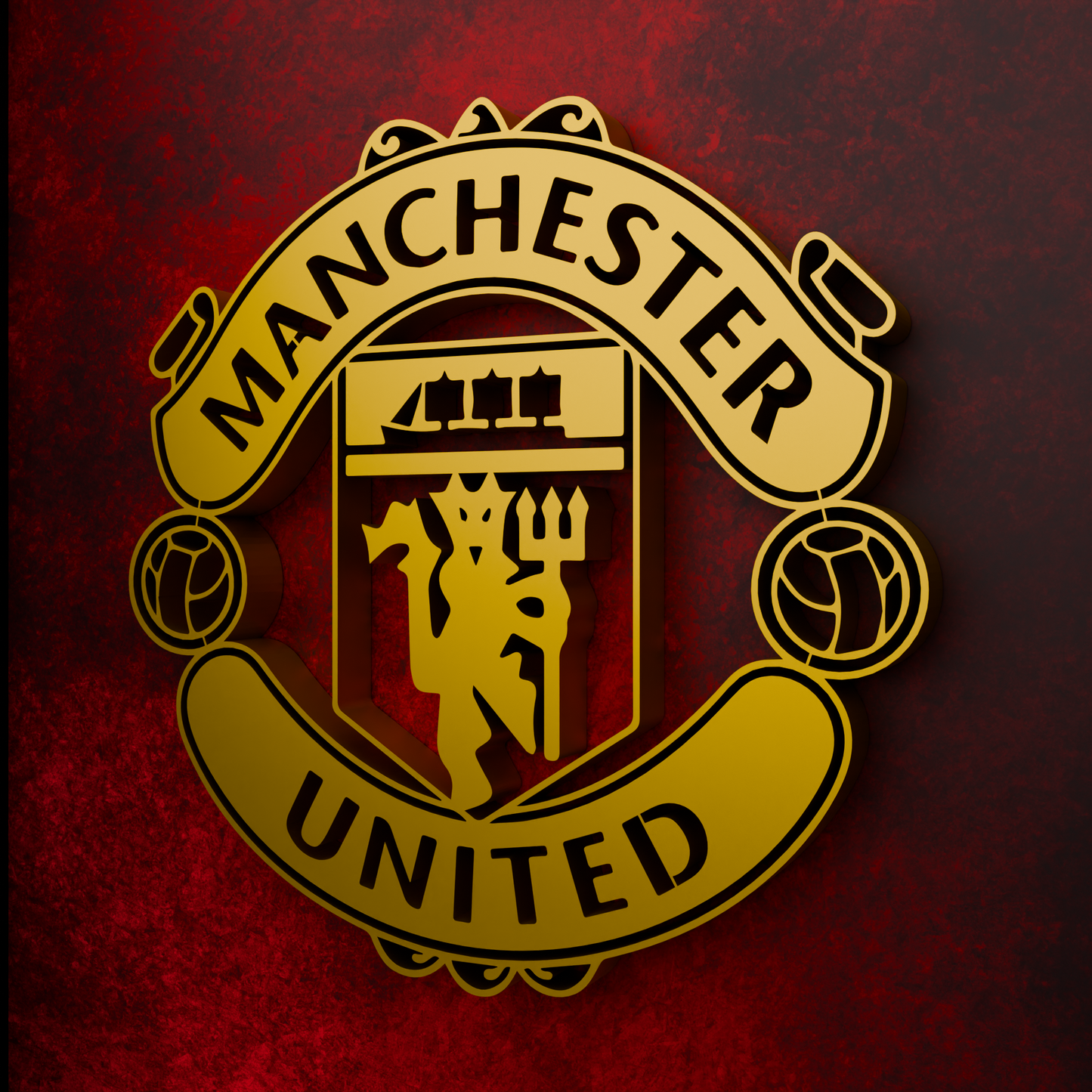 Manchester United Frame WIth 3D-printed Logo