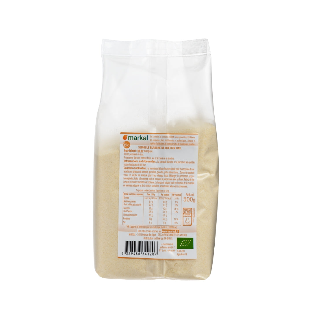 Organic Fine White Durum Wheat Semolina - Medaid International