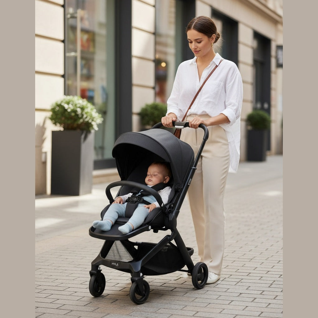 Miila - 2 Directions Stroller - And Adapter, Reversible Seat - Black
