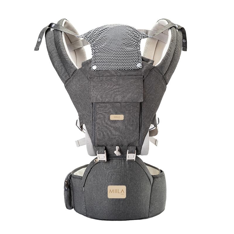 Miila - Convertible Baby Carrier And Hip Holder - Grey