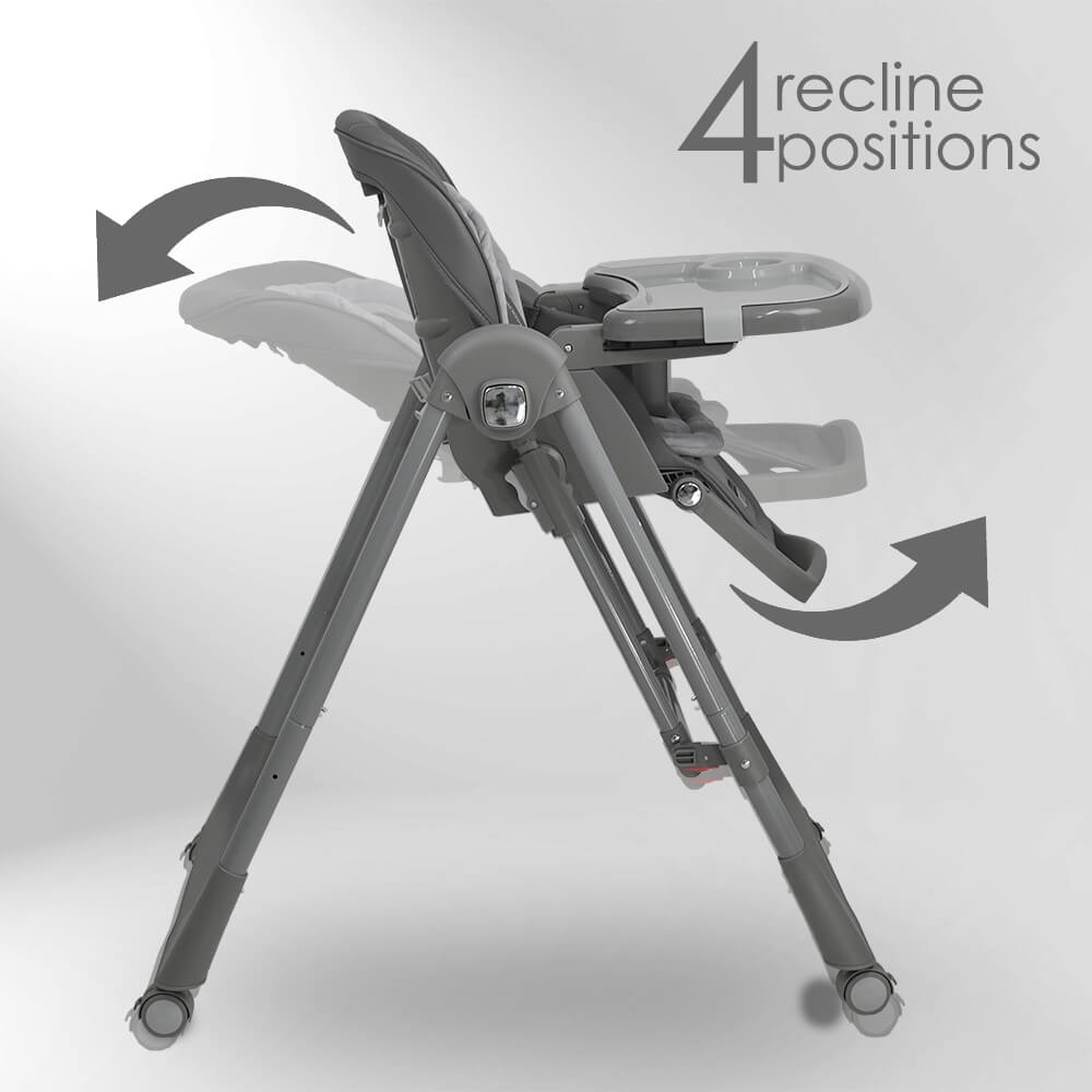 Milla - Highchair - Adjustable Reclining Seat - Grey