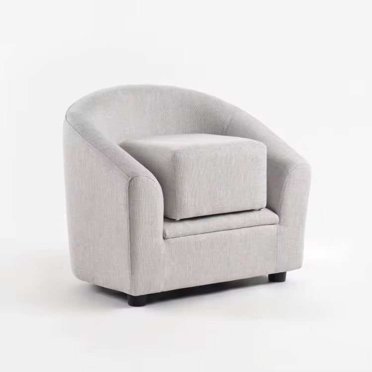 Miila - Kids Sofa With Footstool - Child-Sized Comfort - Grey
