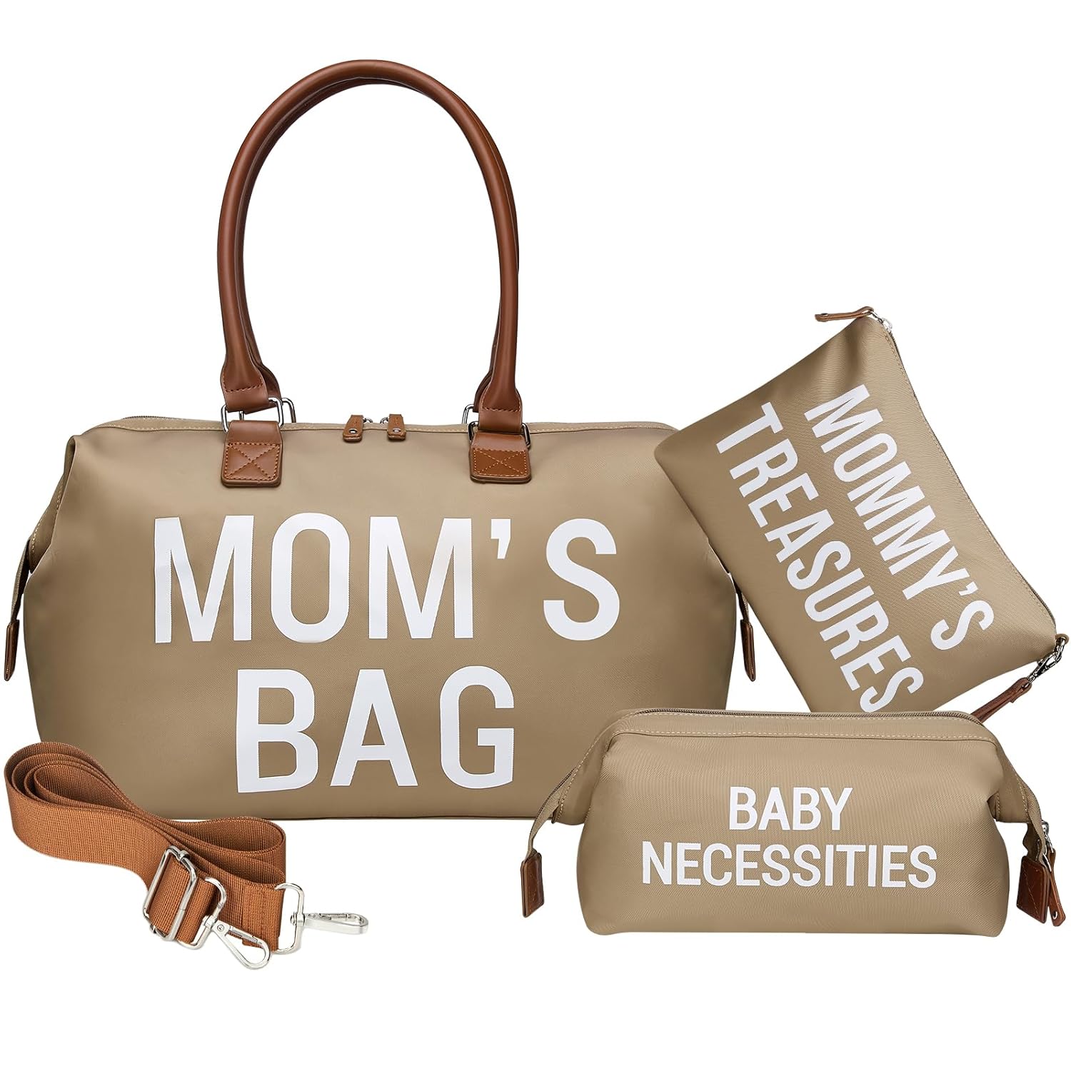 Miila - Mommy Bag Diaper Tote - Insulated Pockets - Camel