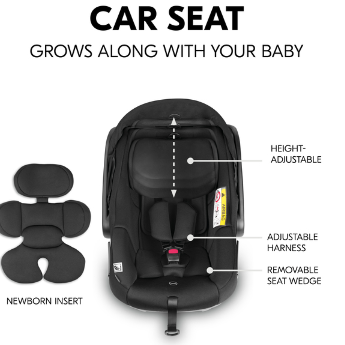 Miila - Prime Car Seat 0+ Group - Black Infant Safety