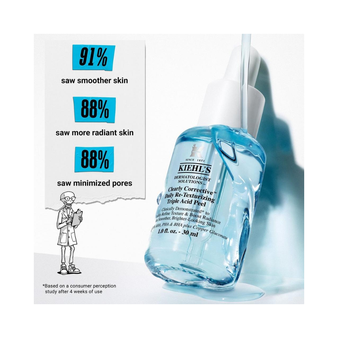Kiehl's Clearly Corrective Daily Re-Texturizing Triple Acid Peel 30ml