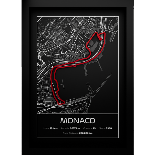 Circuit de Monaco Frame WIth 3D-printed track