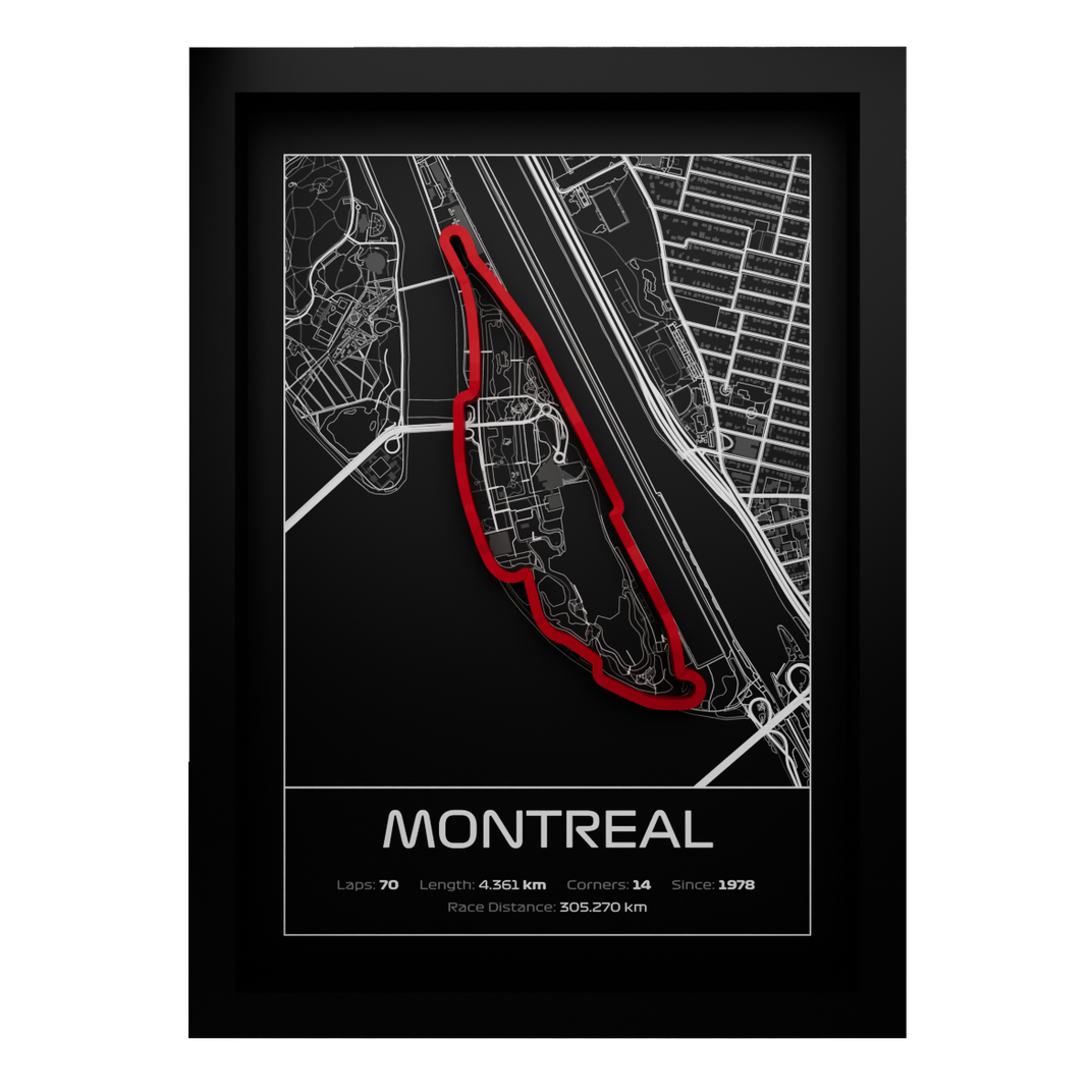 Circuit Gilles Villeneuve Frame WIth 3D-printed track