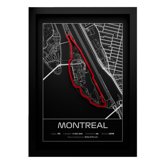 Circuit Gilles Villeneuve Frame WIth 3D-printed track