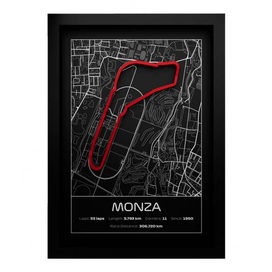 Autodromo Nazionale Monza Frame WIth 3D-printed track