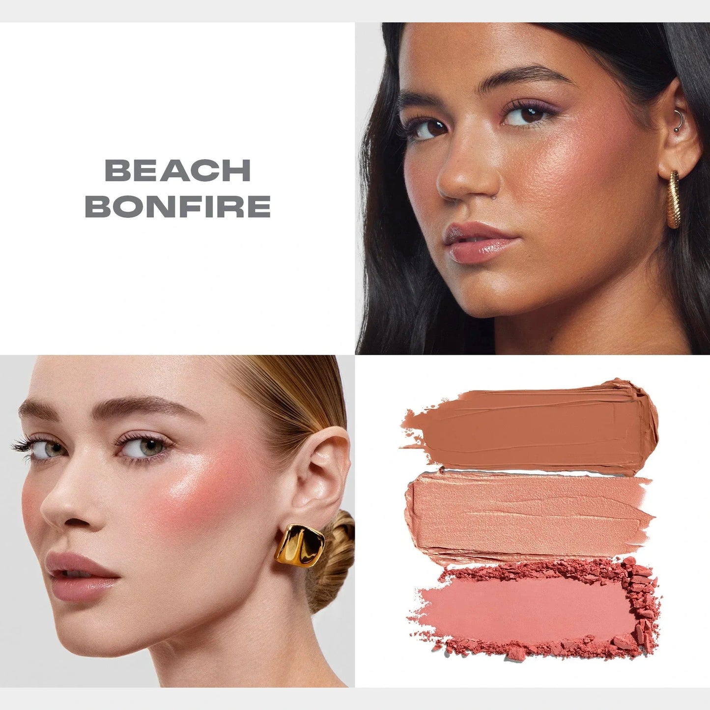 MORPHE CHEEK THRILLS MULTI FINISH FACE TRIO Beach Bonfire (Coral peach)